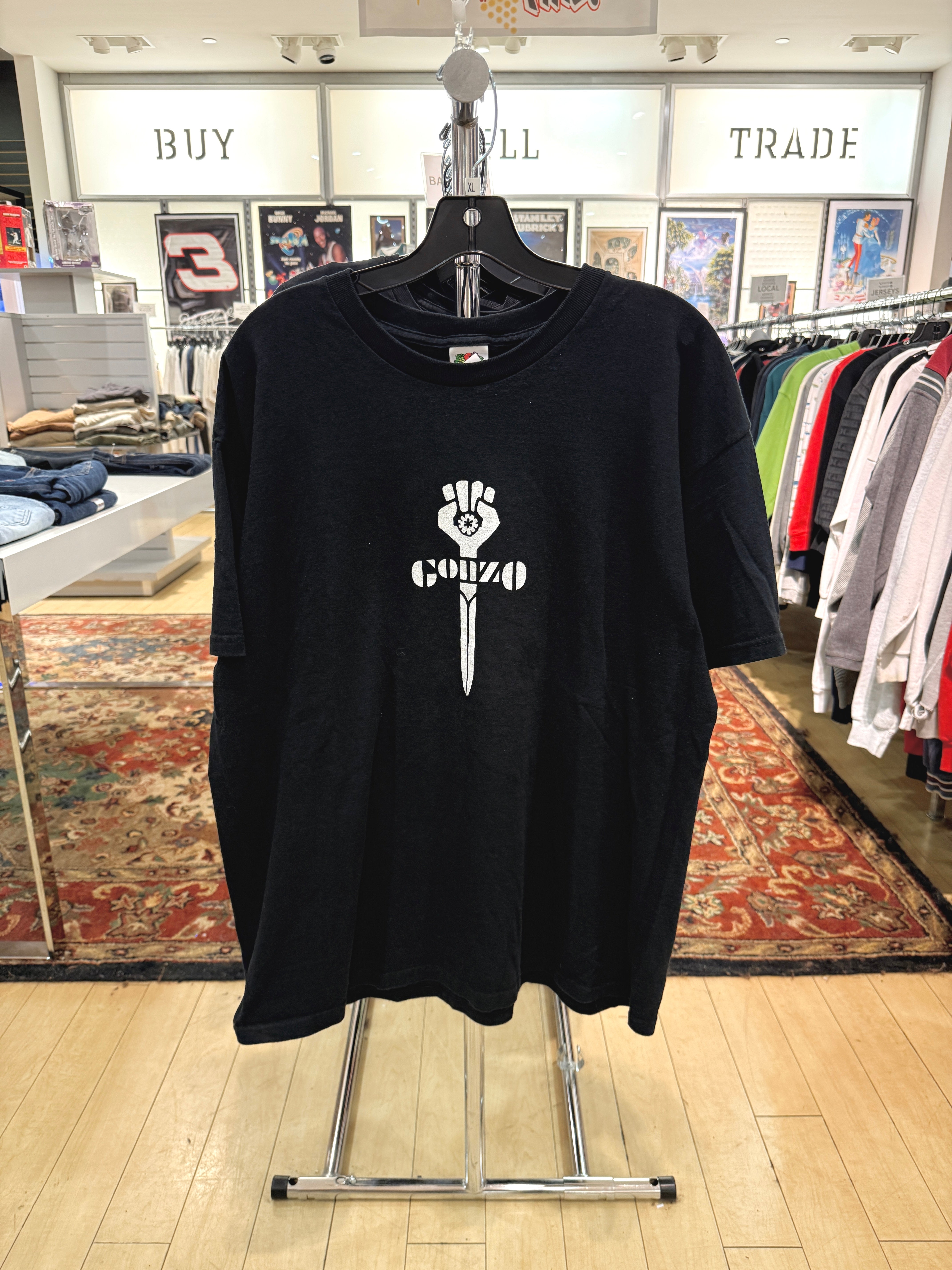 Y2K Hunter S. Thompson Gonzo Tee Black Sz XL