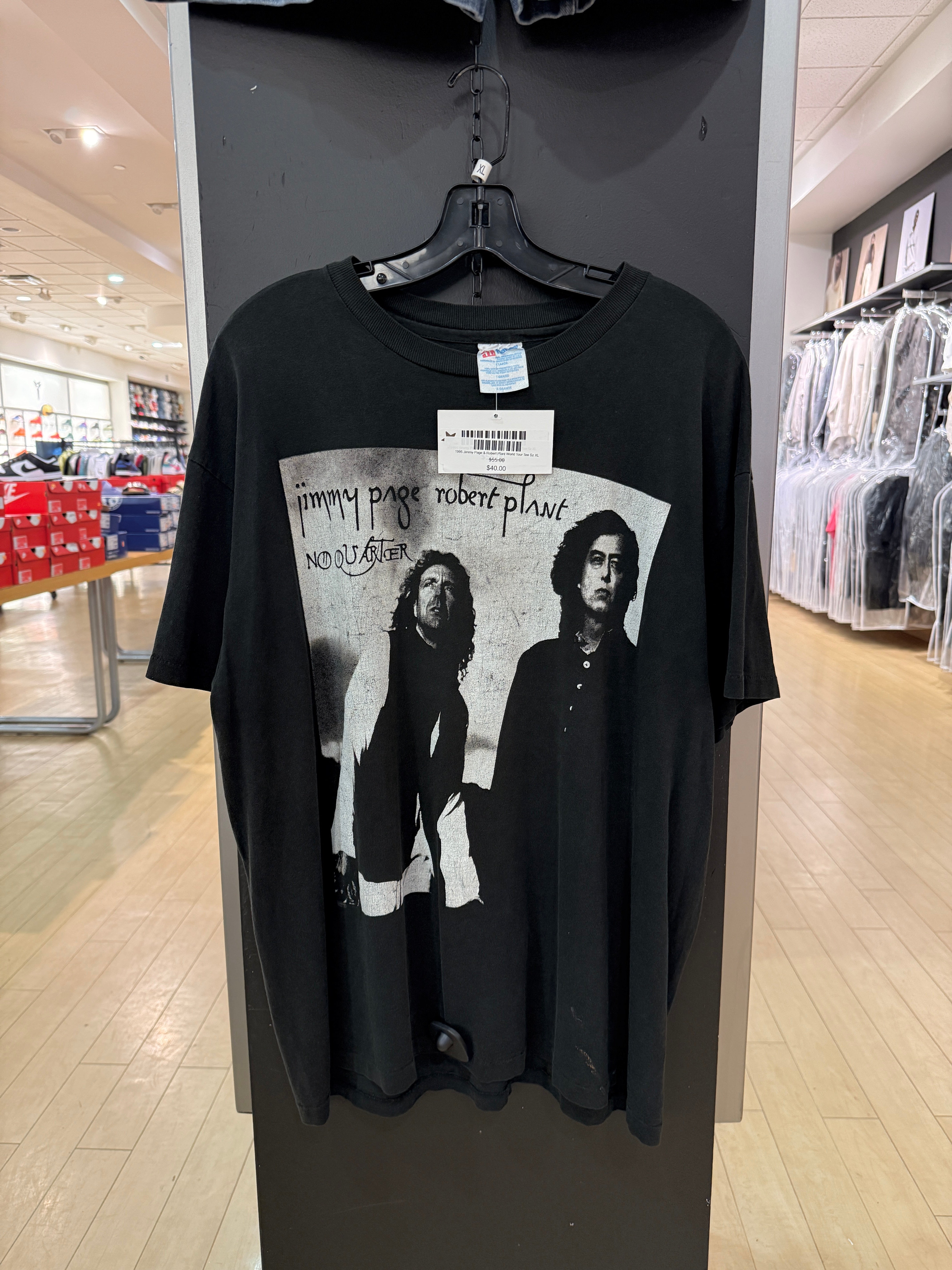 1995 Jimmy Page & Robert Plant World Tour Tee Sz XL