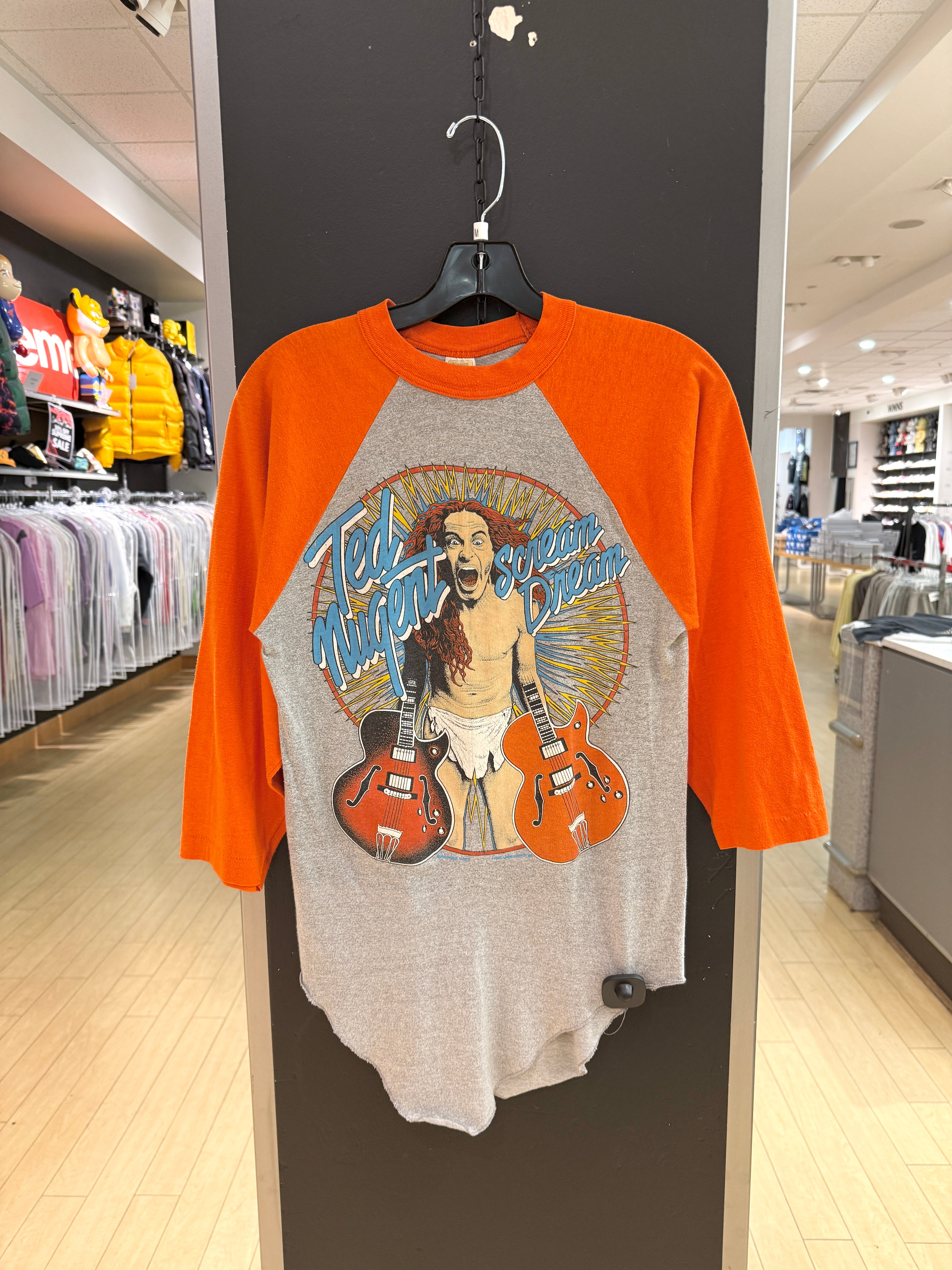 1980 Ted Nugent Scream Dream Raglan Tee Sz M