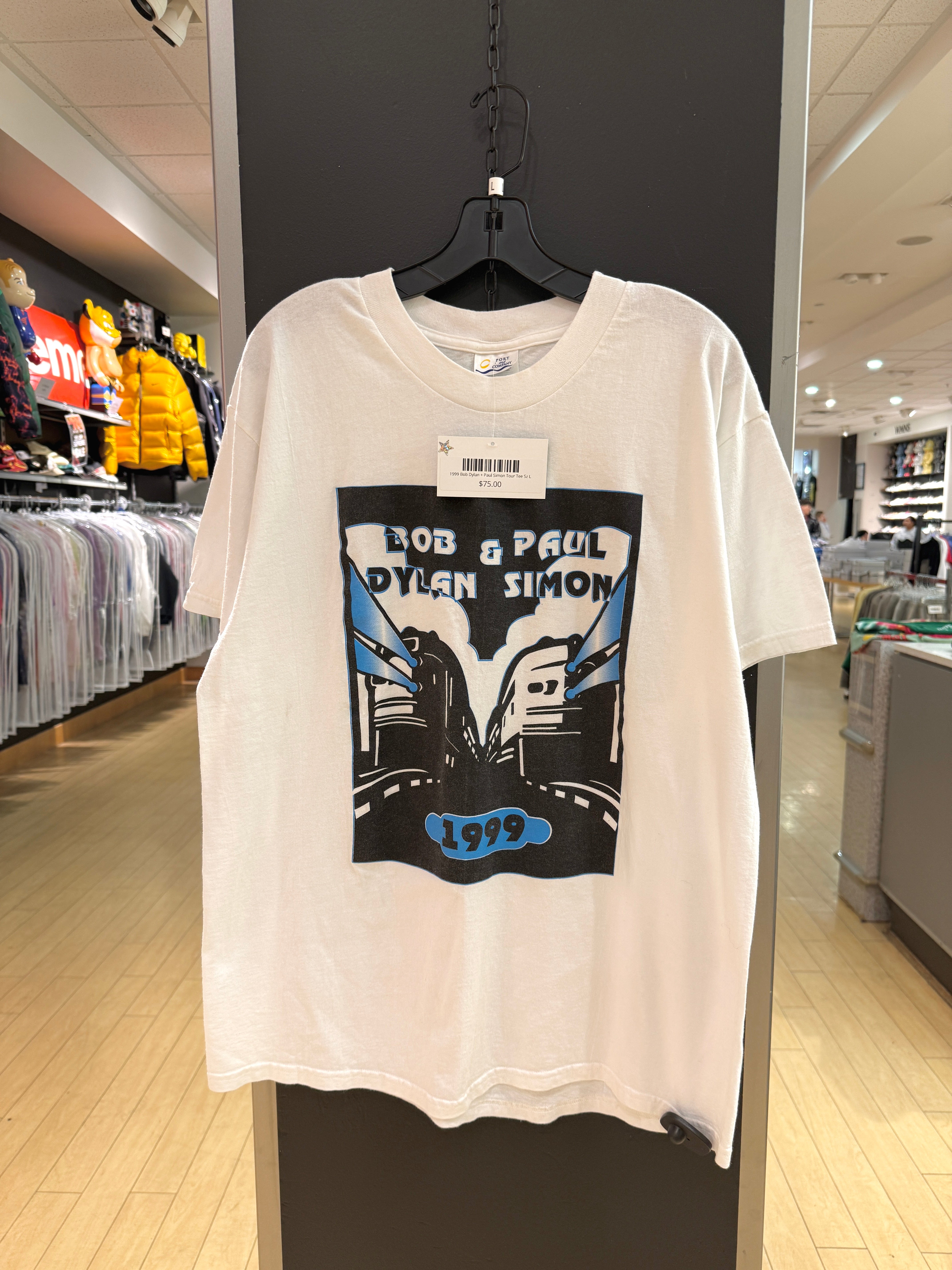 1999 Bob Dylan + Paul Simon Tour Tee Sz L