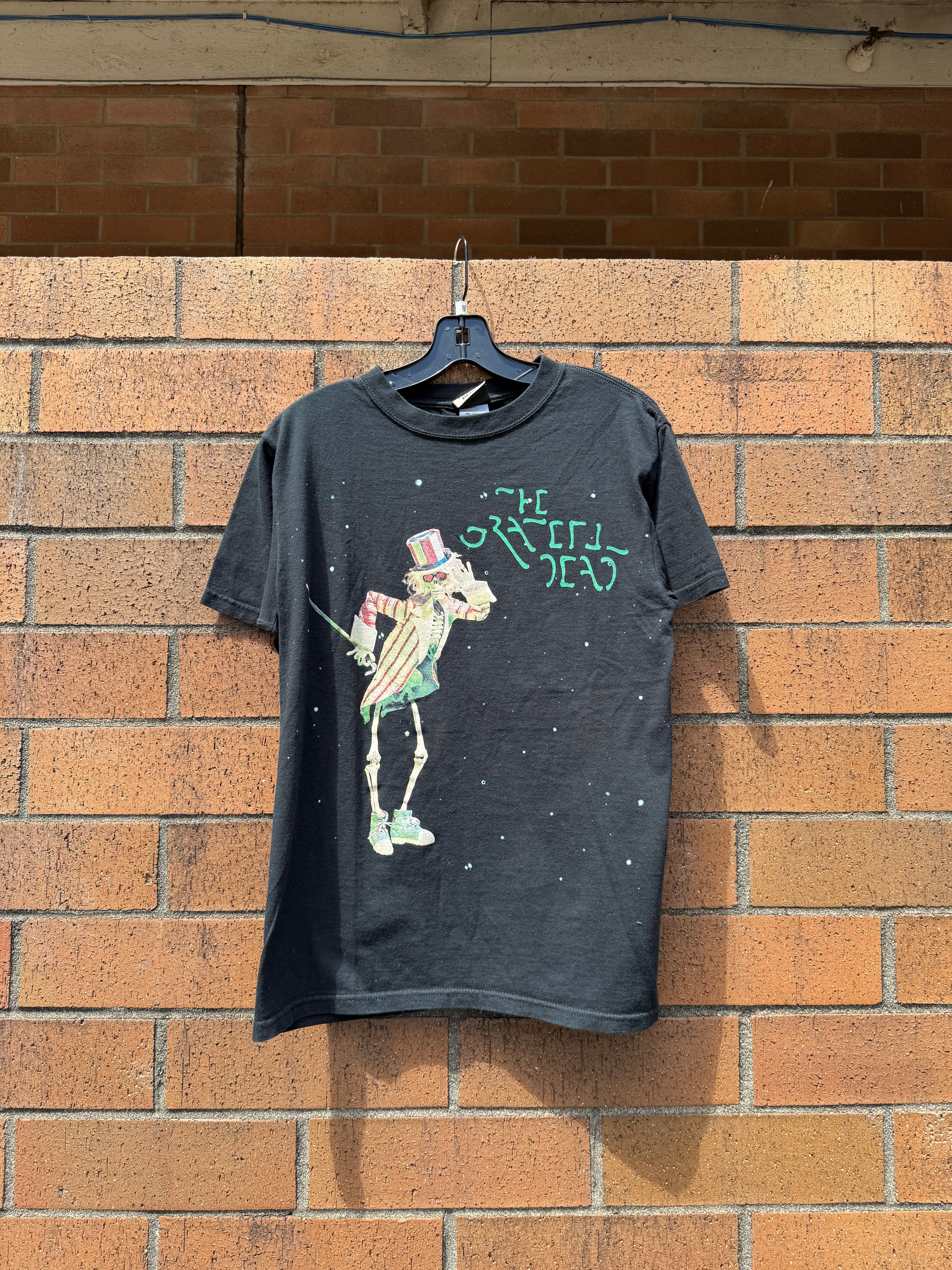 Y2K Liquid Blue Grateful Dead Uncle Sam Skeleton Tee Size M