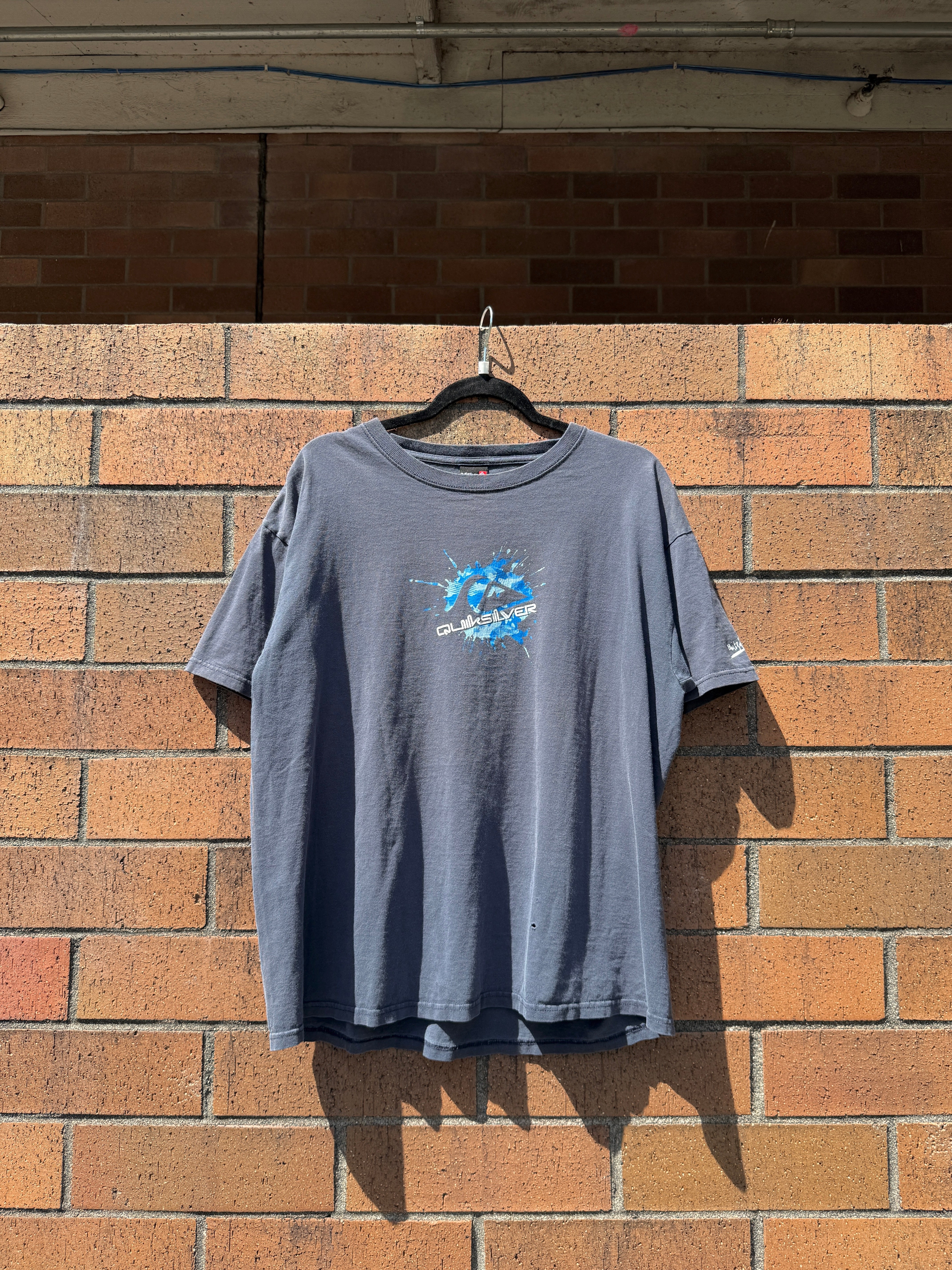 Y2K Quiksilver Blue Blast Tee Size L