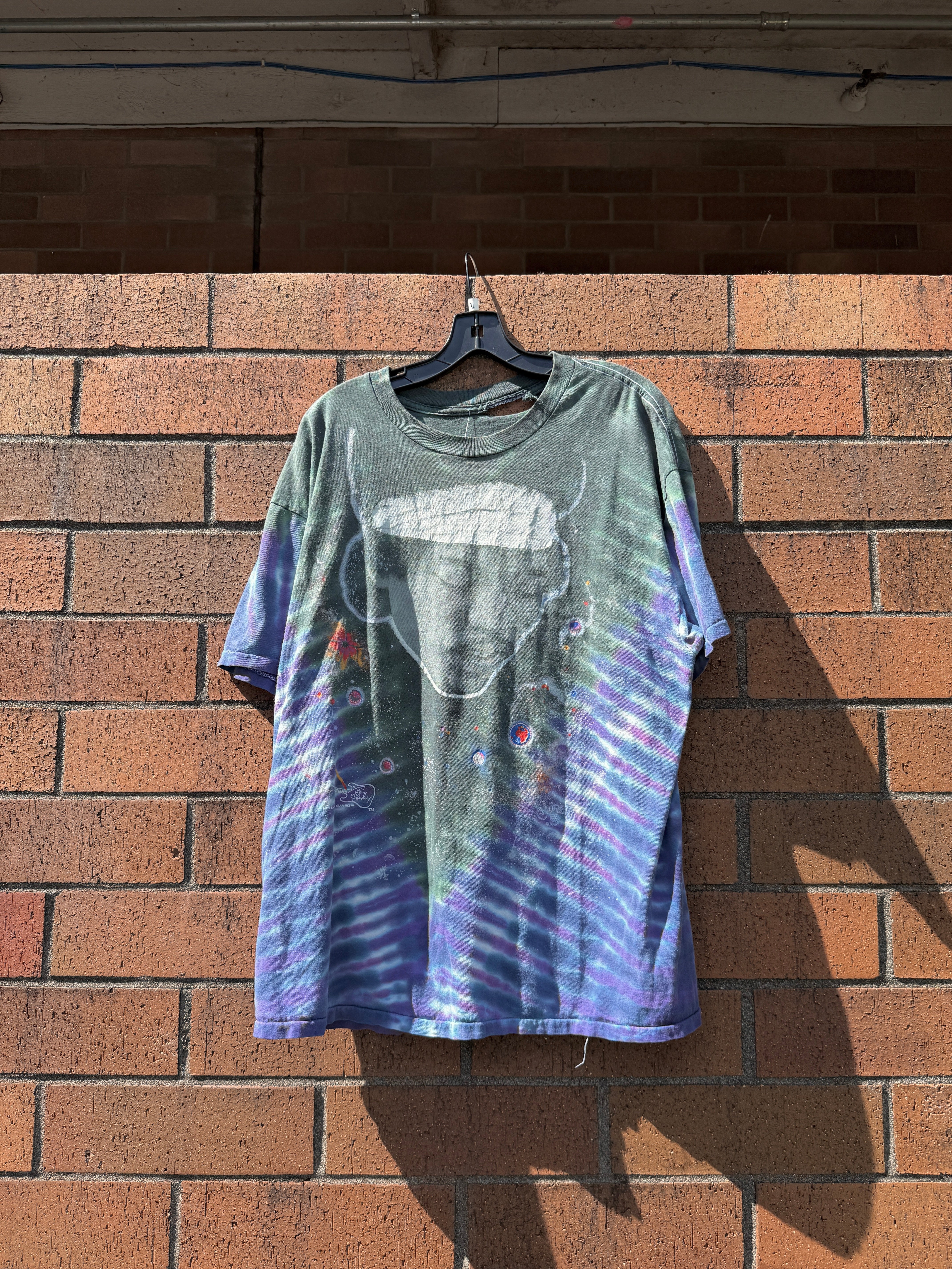 90s Jimi Hendrix Not Fade Away Tie Dye Tee Size XL