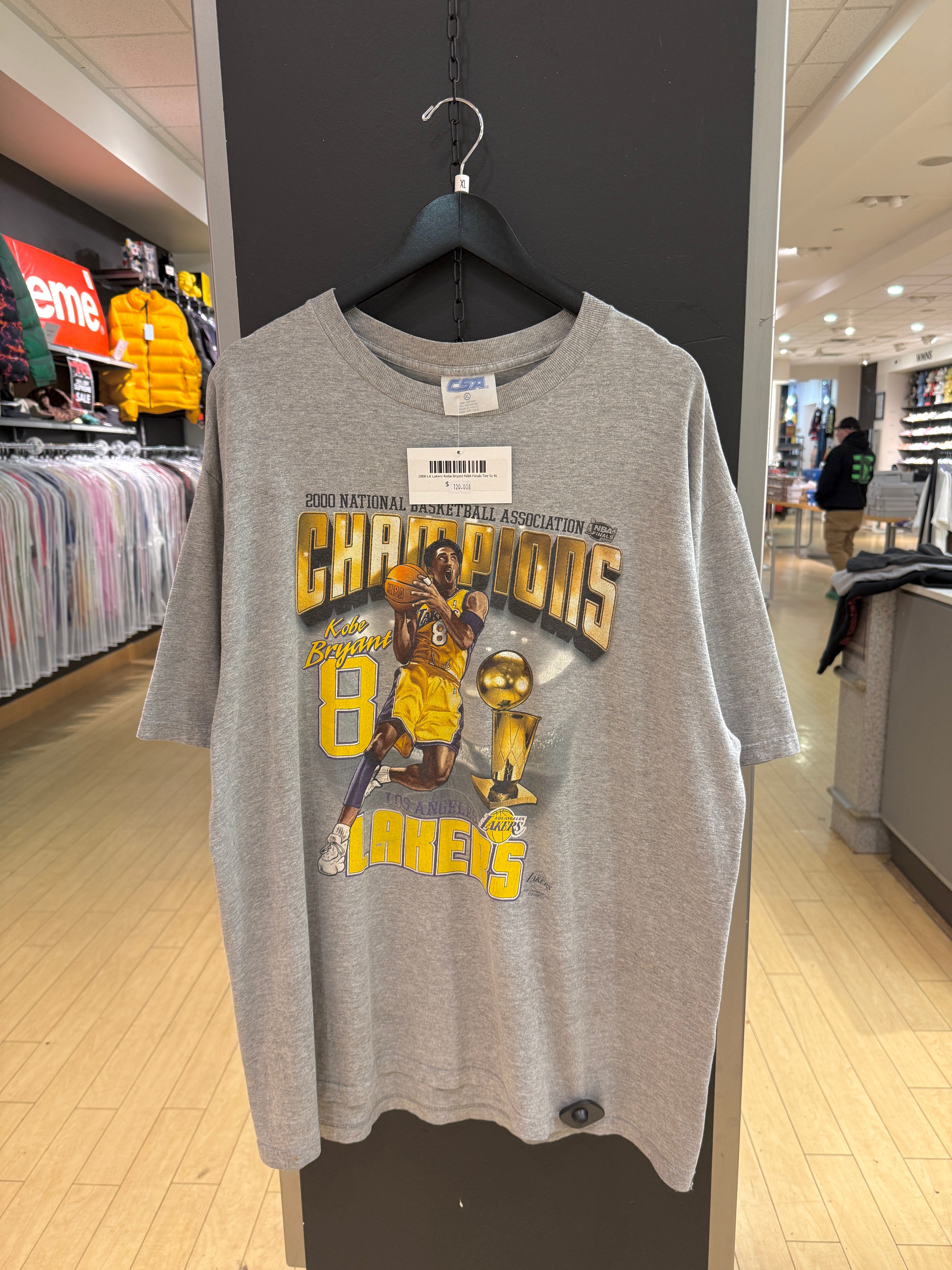 2000 LA Lakers Kobe Bryant NBA Finals Tee Sz XL