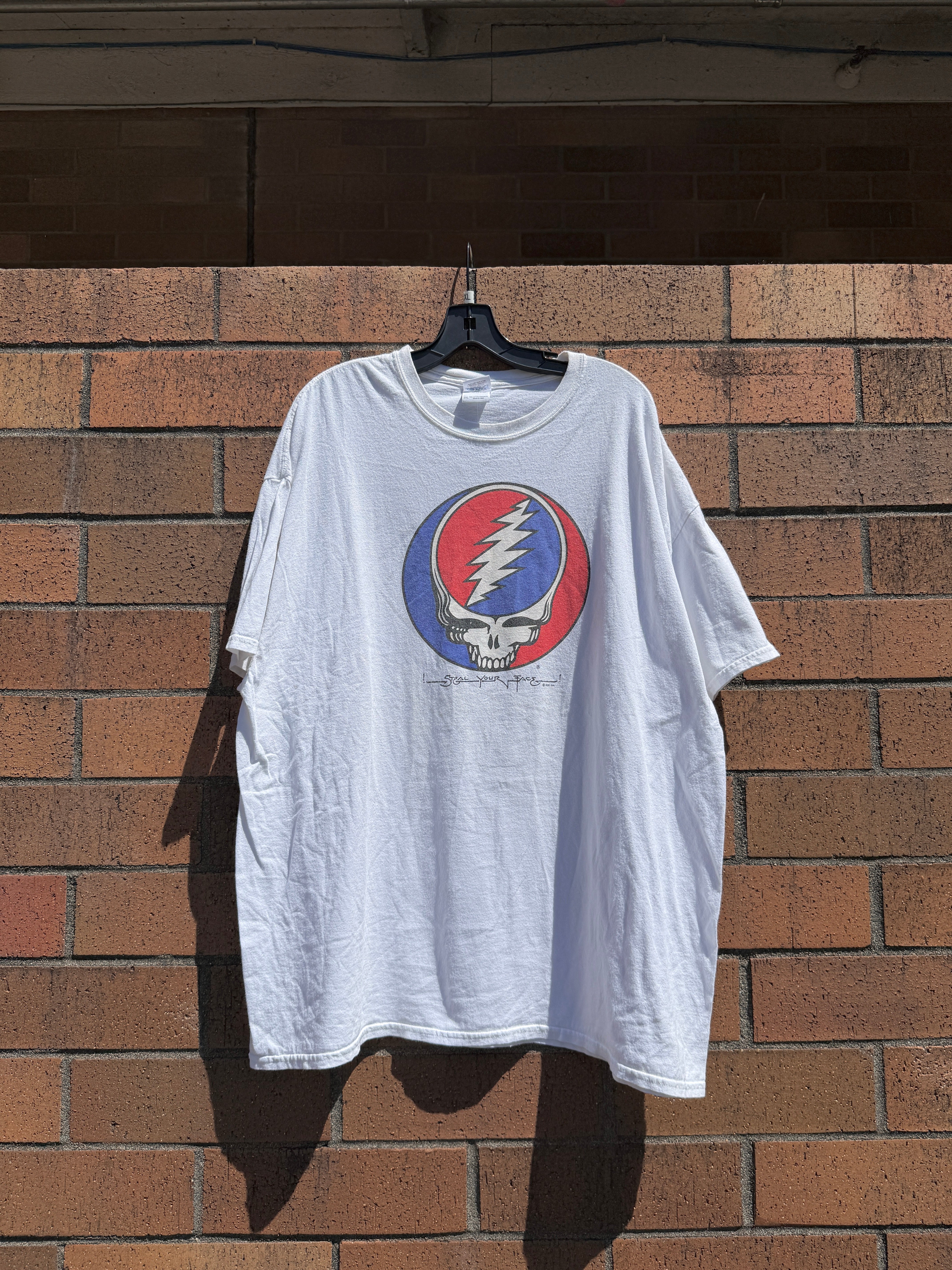 Y2K Grateful Dead White Steal Your Face Tee Size XXL