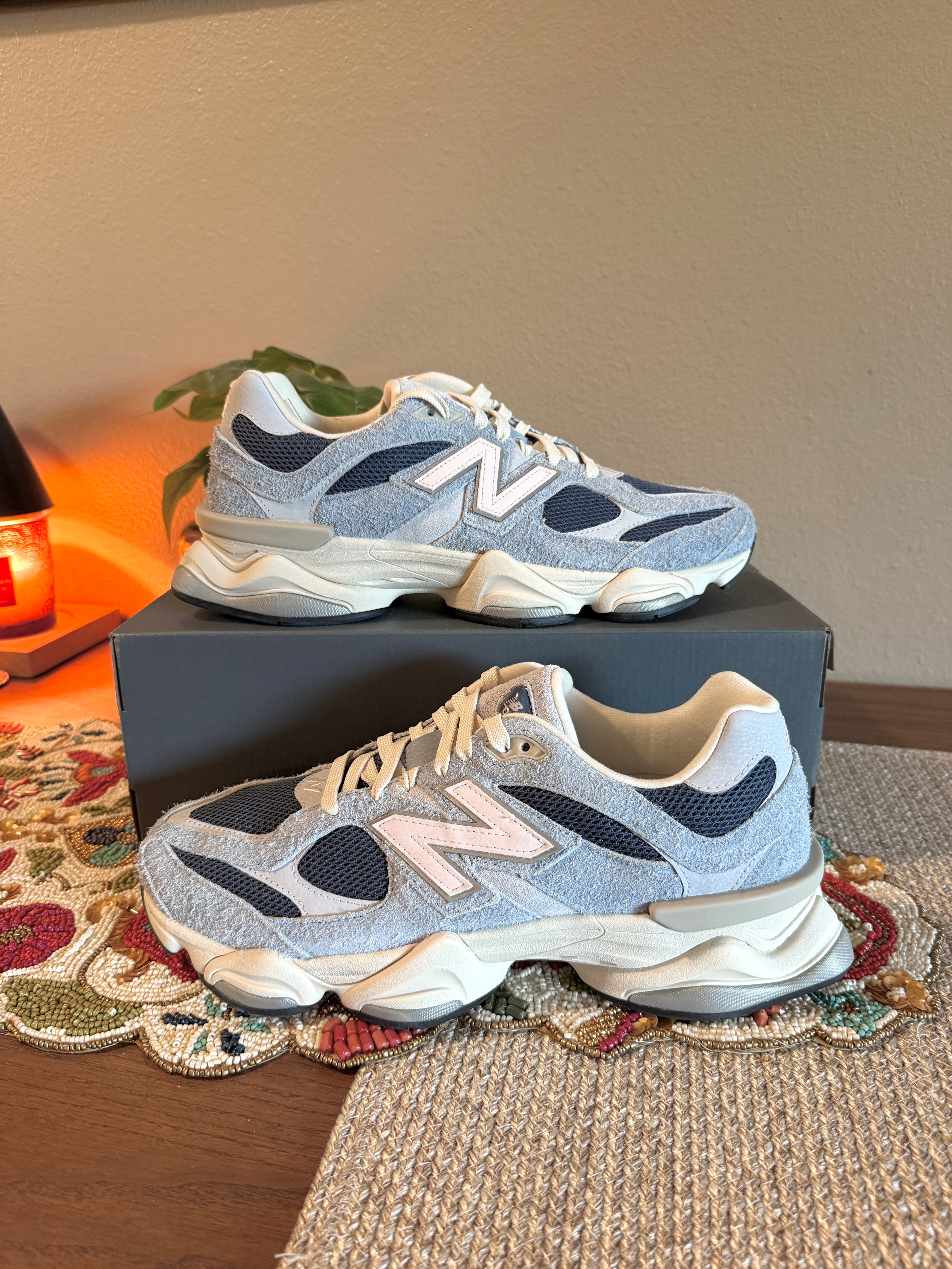 New Balance 9060 Light Arctic Grey Indigo Size 13