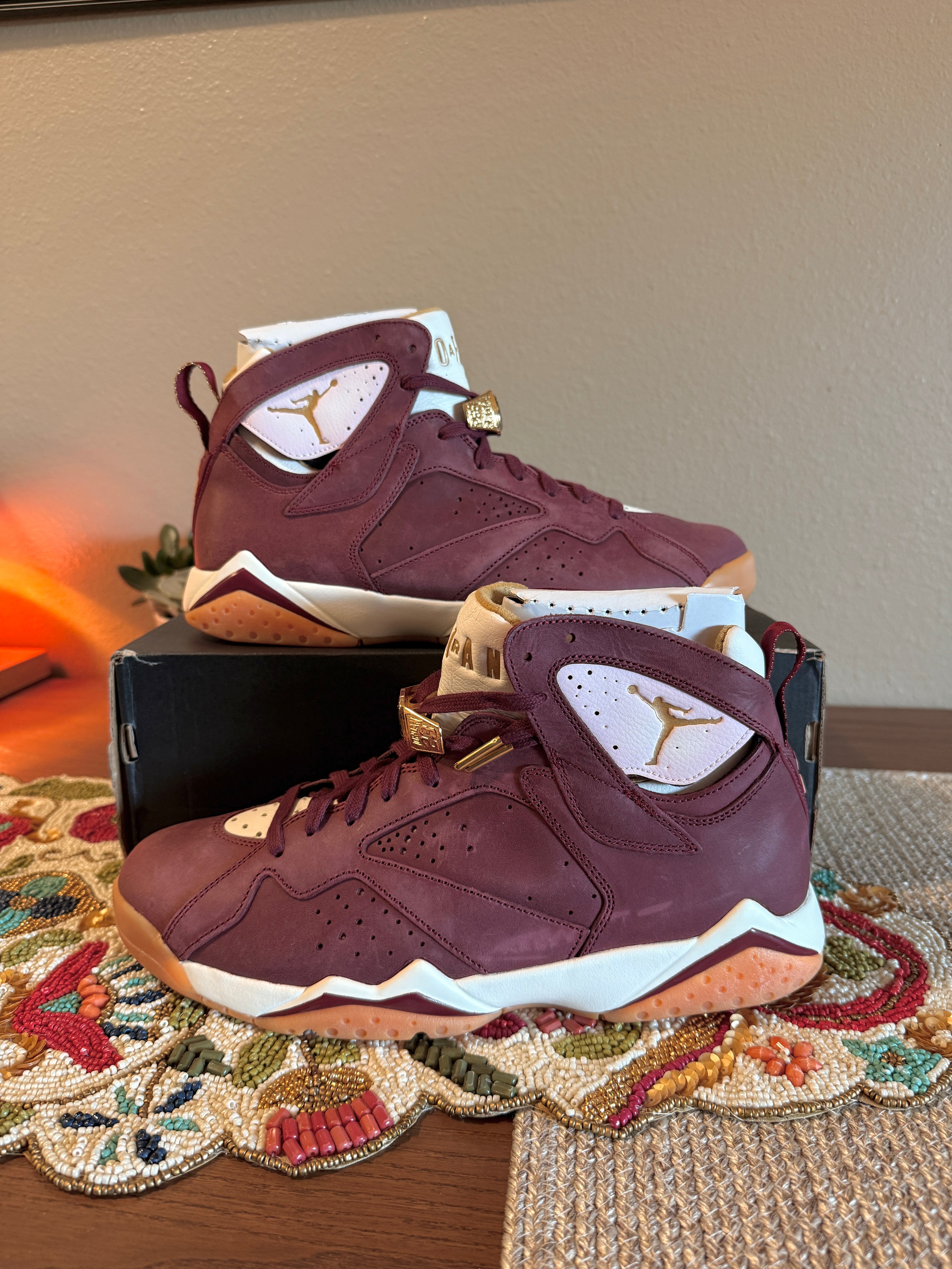 Jordan 7 Retro Championship Pack Cigar Size 10.5 REP BOX