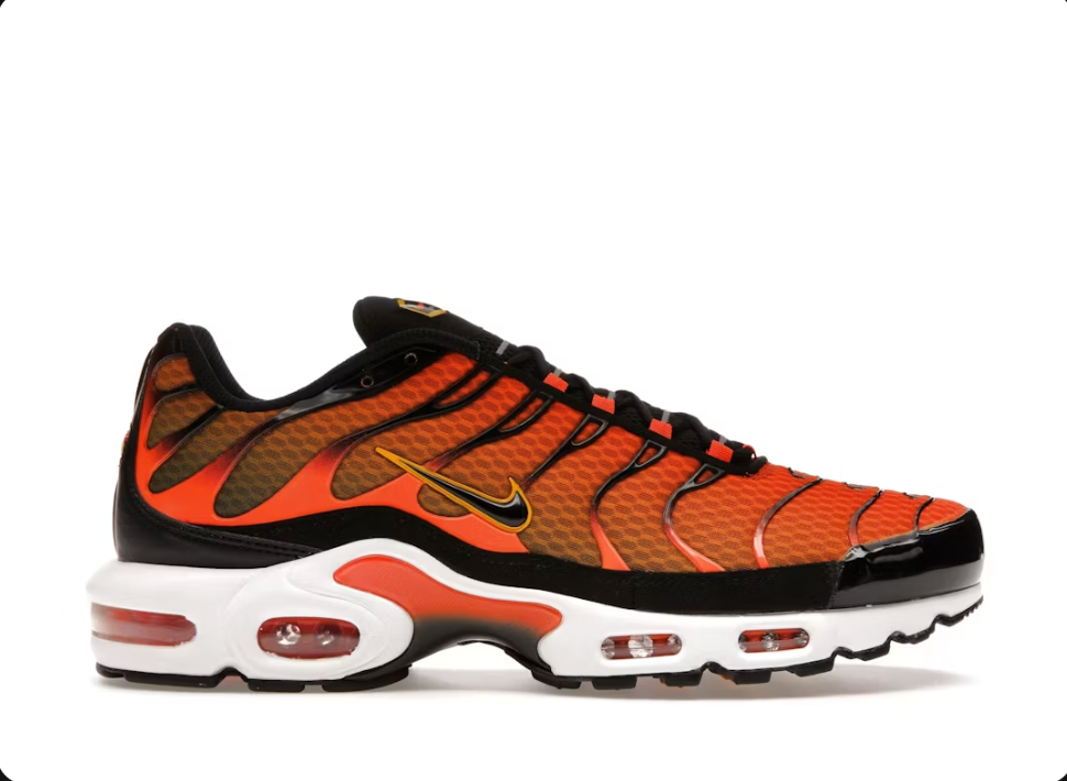 Nike Air Max Plus Safety Orange / Black Size 8 (NO BOX LID)