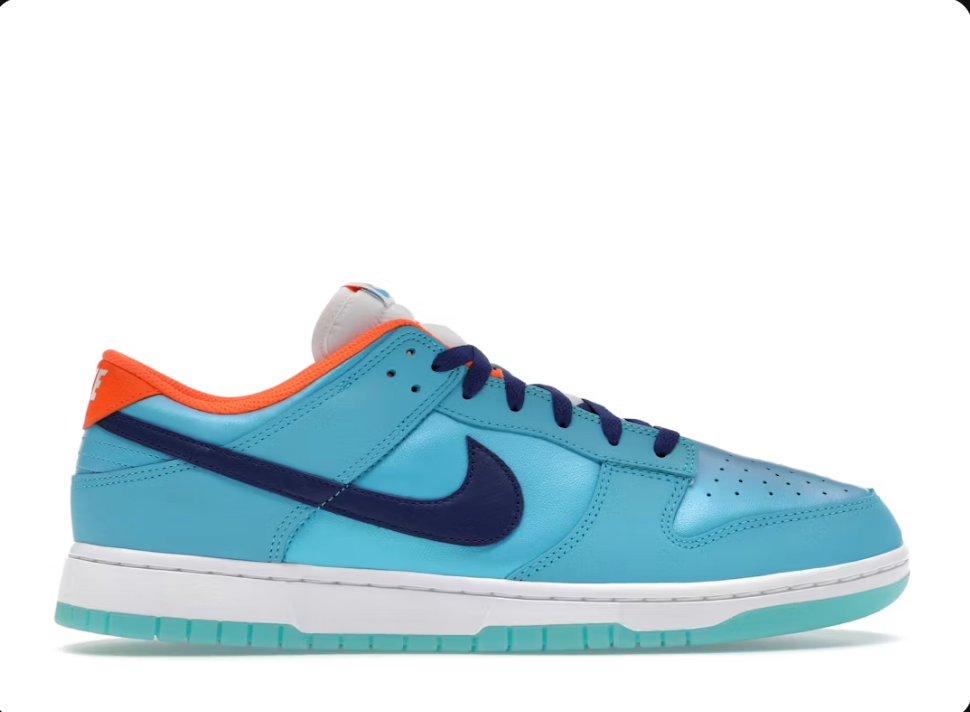 Nike Dunk Low SE Baltic Blue Total Orange Sz 12 (NO BOX LID)