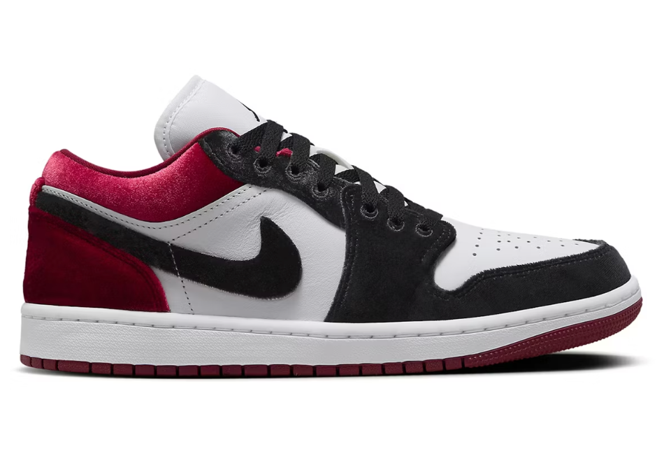 Jordan 1 Low Velvet Black Toe (Women's) Sz 8.5 MISSING LID