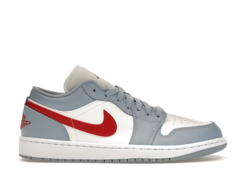 Jordan 1 Low Blue Whisper / Dune Red Sz 10.5 Men's (NO BOX LID)