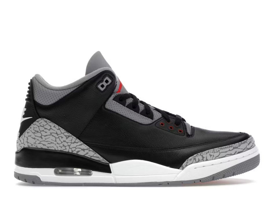 Jordan 3 Black Cement Sz 5.5Y MISSING LID