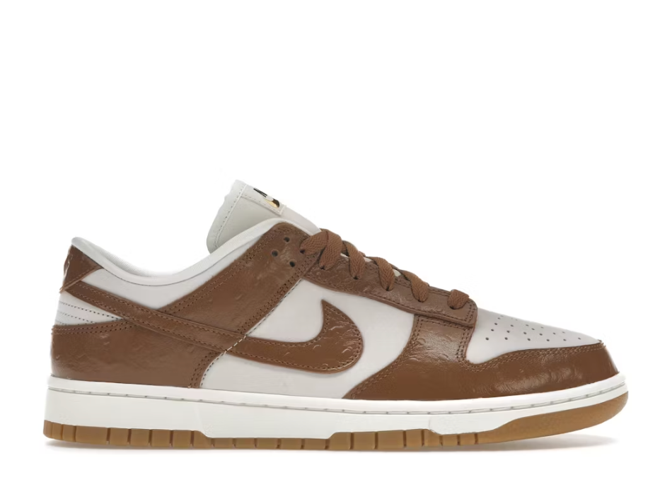 Nike Dunk Low LX Ale Brown Ostrich Sz 10.5 Men's (NO BOX LID)