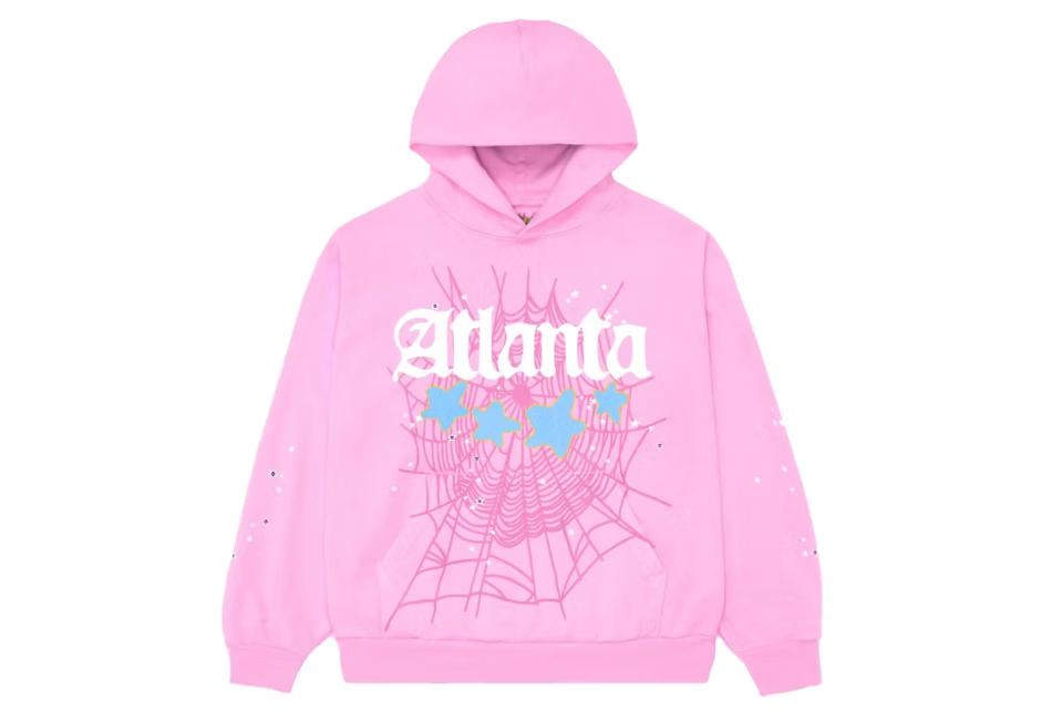 Sp5der Atlanta Hoodie Pink Sz XL