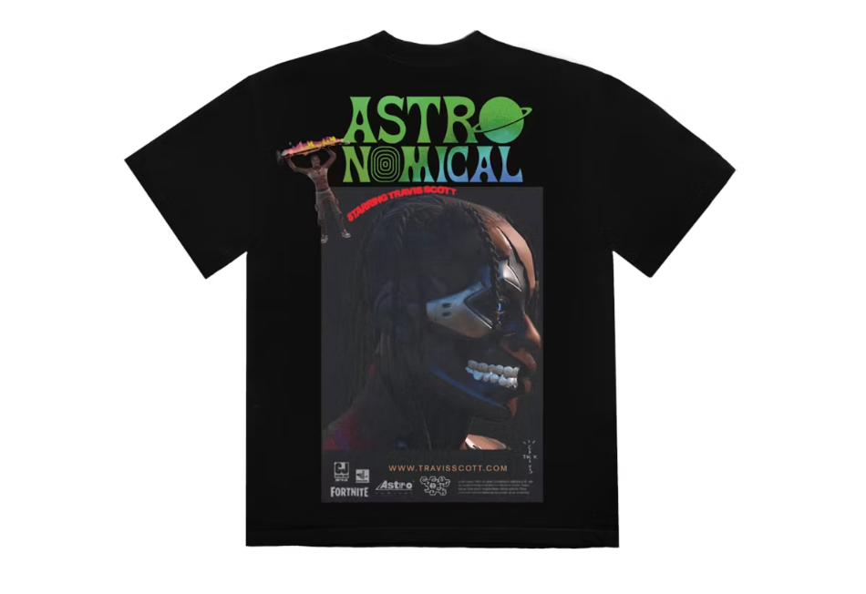 Travis Scott Fortnite Sicko Event II Tee Black Sz L (USED)