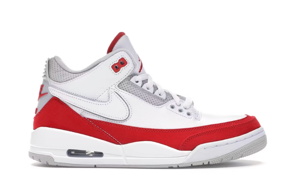 Jordan 3 Retro Tinker White University Red SZ 10 USED