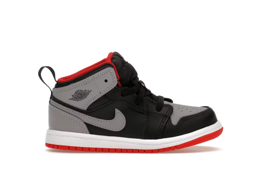 Jordan 1 Mid Bred Shadow (TD) Sz 7C (USED)