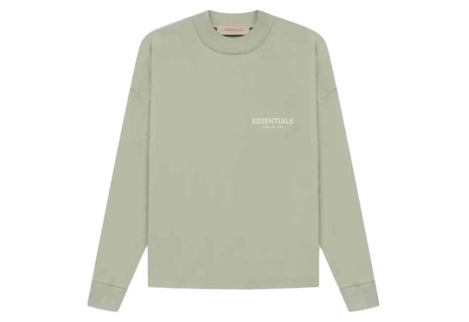 Fear of God Essentials Seafoam Long Sleeve Tee Sz L
