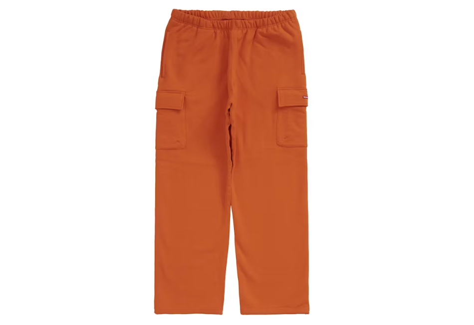 Supreme Small Box Cargo Sweatpants Orange FW21 Sz XL (USED)