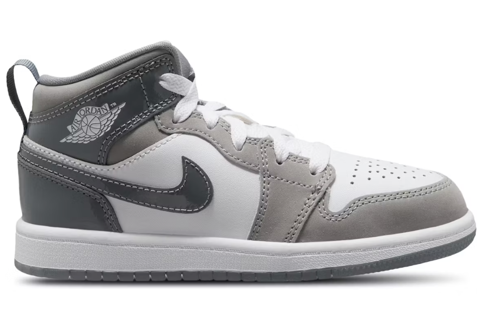 Jordan 1 Mid SE White Medium Grey Cool Grey (PS) SZ 3Y NO BOX