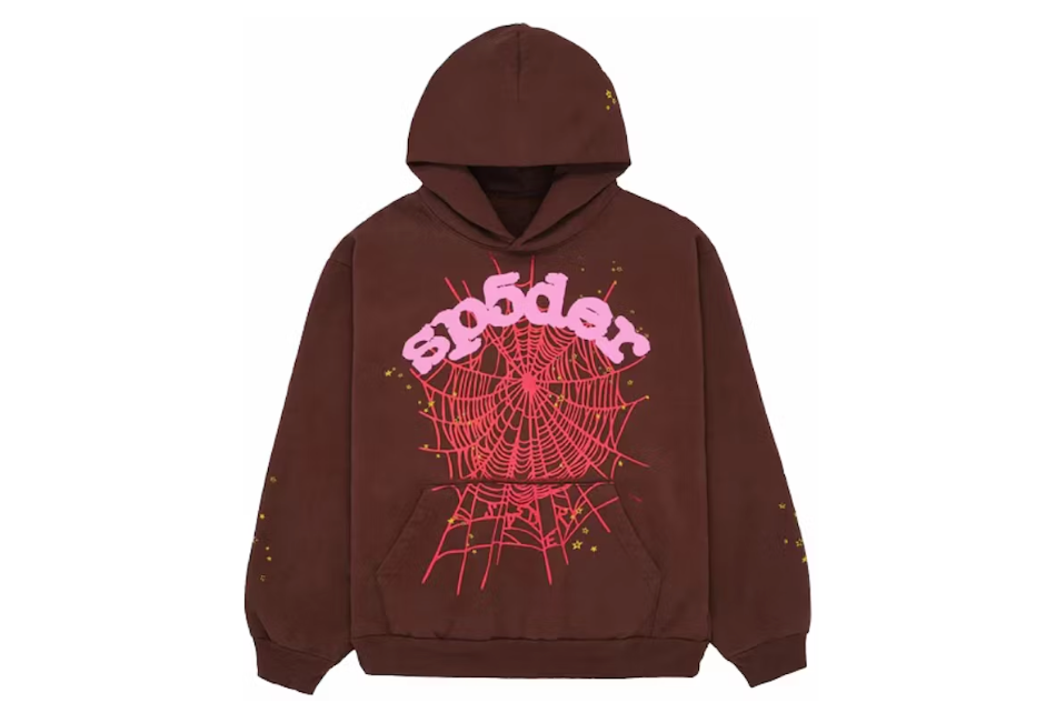 Sp5der Web Hoodie Brown (USED) Sz L