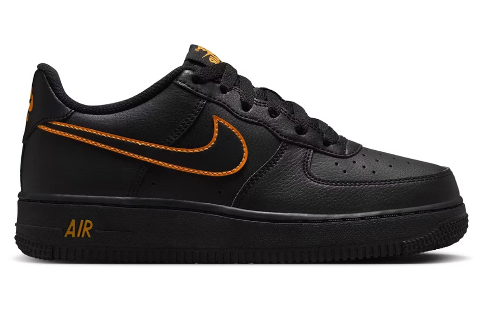 Nike Air Force 1 Low Black Sundial (GS) Sz 6Y (NO BOX LID)