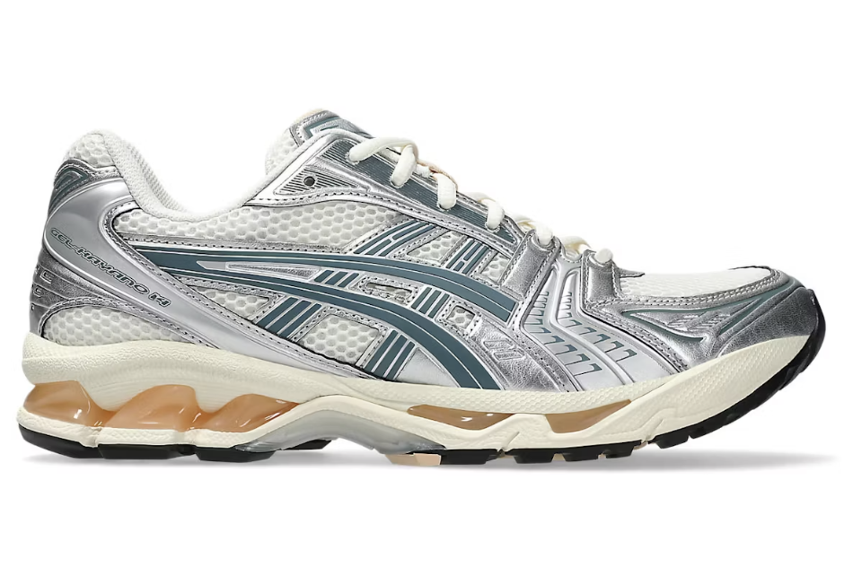 ASICS Gel-Kayano 14 Birch Pure Silver Teal Gold SZ 6.5