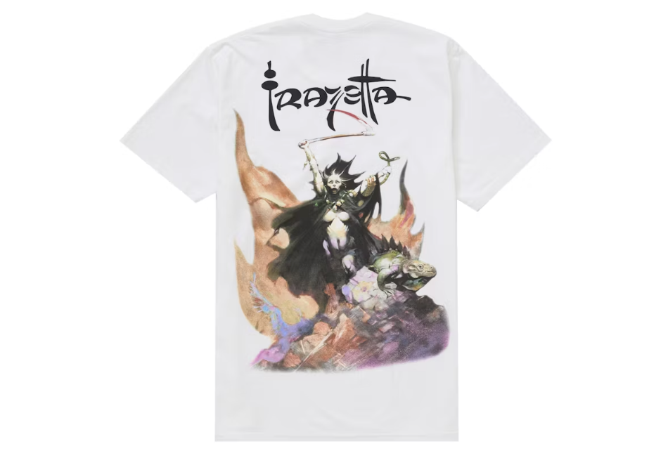 Supreme Frank Frazetta Woman With Scythe Tee White Sz L