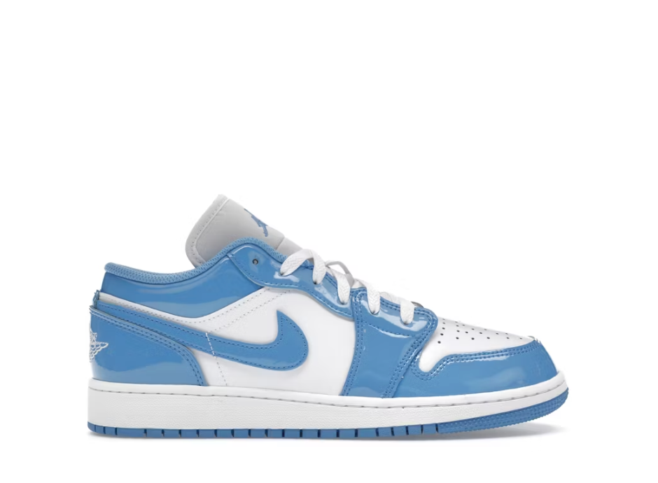Jordan 1 Low SE Legend Blue Patent (GS) Sz 4.5Y NO BOX LID