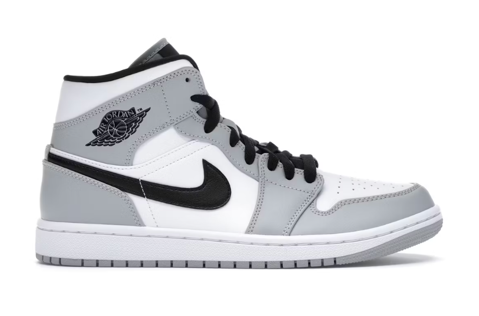 Jordan 1 Mid Light Smoke Grey Sz 10.5 USED