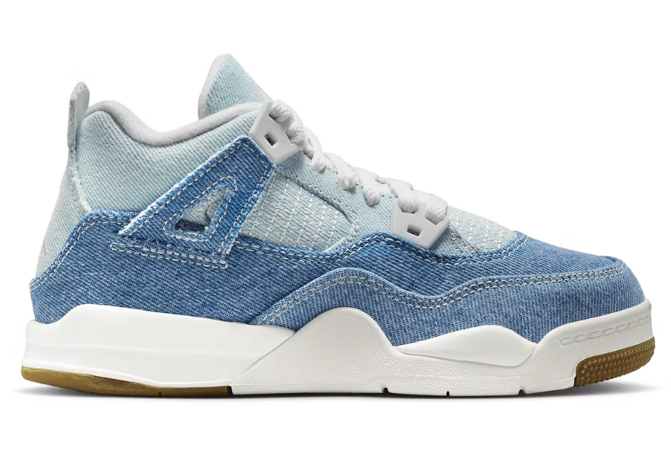 Jordan 4 Retro TEX Denim Worn Blue (PS) SZ 3Y MISSING LID