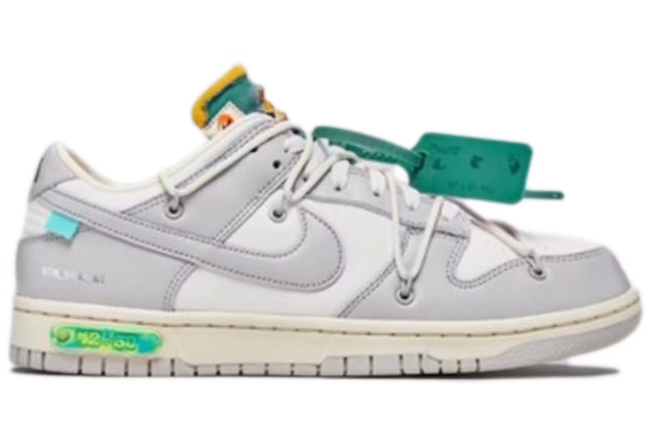 Nike Dunk Low Off-White Lot 42 Sz 9 USED