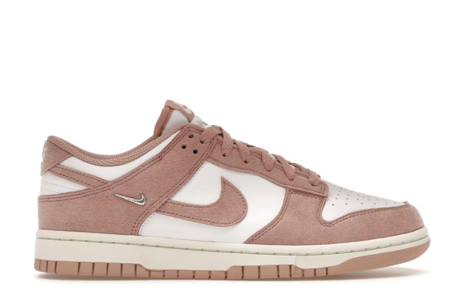 Nike Dunk Low Rose Whisper Gold Mini Swoosh (Women's) Sz 7.5