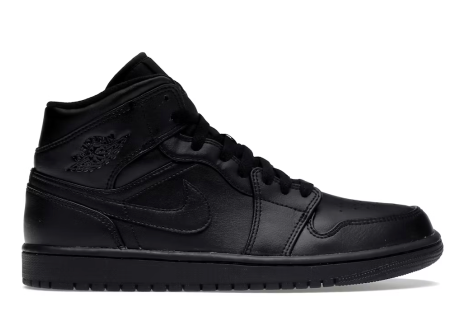 Jordan 1 Mid Triple Black SZ 8 MISSING LID