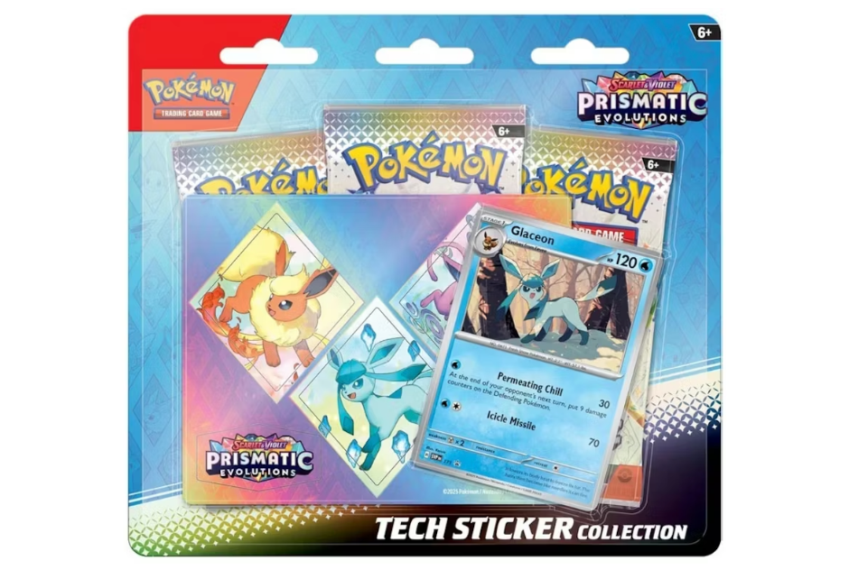 Pokèmon Scarlet & Violet Prismatic Evolutions Glaceon Tech Sticker Collection