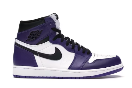Jordan 1 Retro High Court Purple White Sz 12 MISSING LID