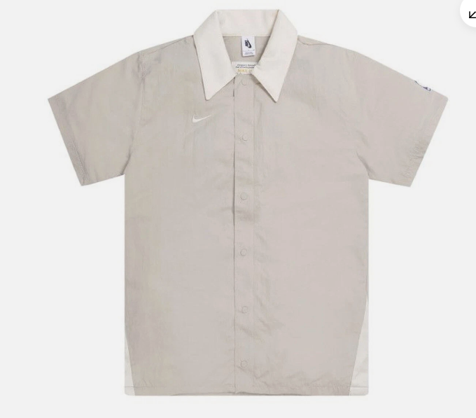 Nike x Fear Of God NRG Short Sleeve Shooting Shirt Tan SZ XS