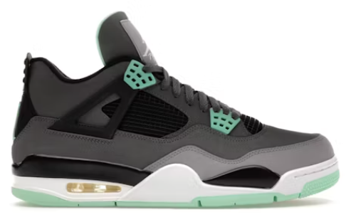 Jordan 4 Retro Green Glow SZ 9.5 DEFECT WING AND BACKTAB