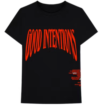 Nav x Vlone Good Intentions Tee Black SZ XL USED / PATCHED