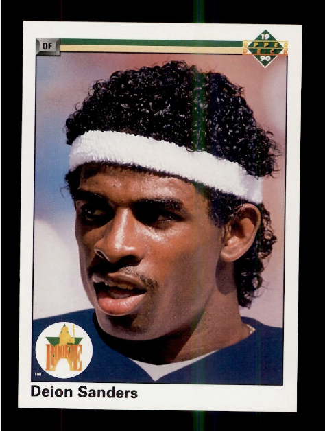 Deion Sanders 1990 Upper Deck Yankees Rookie Card