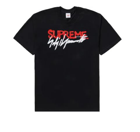 Supreme Yohji Yamamoto Logo Tee Black SZ M USED