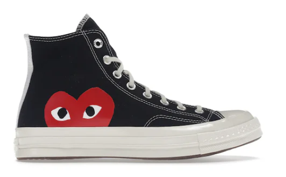 Converse Chuck Taylor All Star 70 Hi Comme des Garcons PLAY Black USED 11 NO BOX