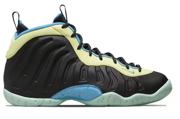 Nike Little Posite Black Multi SZ 4Y USED NO BOX