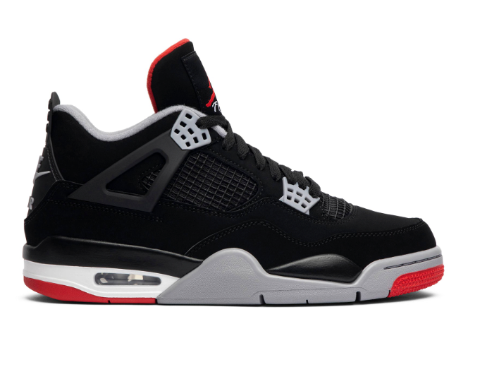 Jordan 4 Retro BRED 2019 Sz 9.5 USED REP BOX
