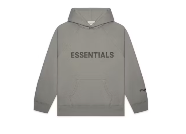 Fear of God Essentials Pullover Hoodie Applique Logo Cement Sz Medium