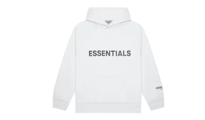 Fear of God Essentials Pullover Hoodie Applique Logo White Sz XL