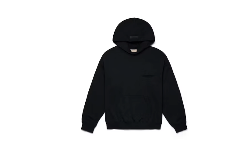 Fear of God Essentials Pullover Chest Logo Hoodie Stretch Limo Sz Small