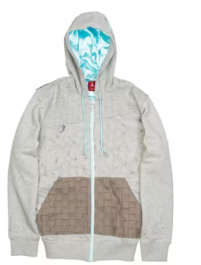 Jordan Fusion Hoody Jacket Hoodie Grey SZ XL USED