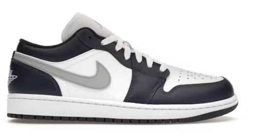 Jordan 1 Low Wolf Grey Midnight Navy SZ 10