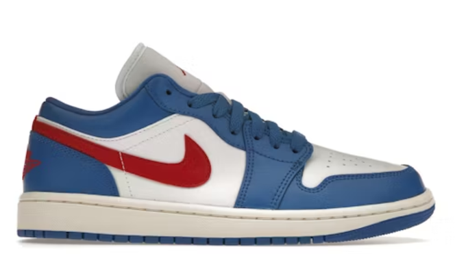 Jordan 1 Low Sport Blue Gym Red (Women's) SZ 8W/6.5M